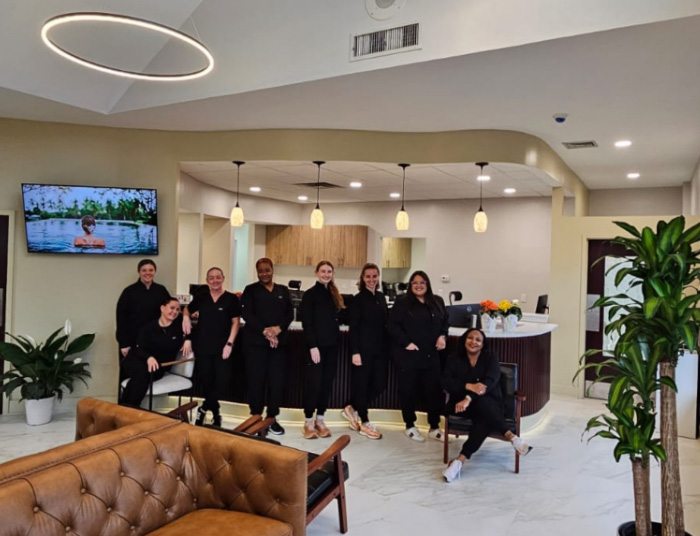 A photo of the dental team